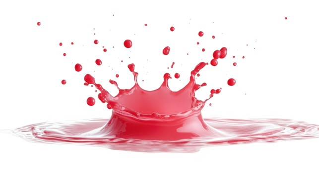 Dynamic pink liquid splash against a black background, an abstract art representation of fluid motion