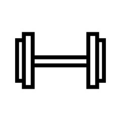 barbell icon vector simple Isolated dumbbell icon, Gym equipment