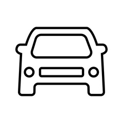 car icon vector simple black line
