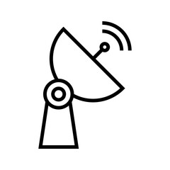 parabola icon vector simple black line