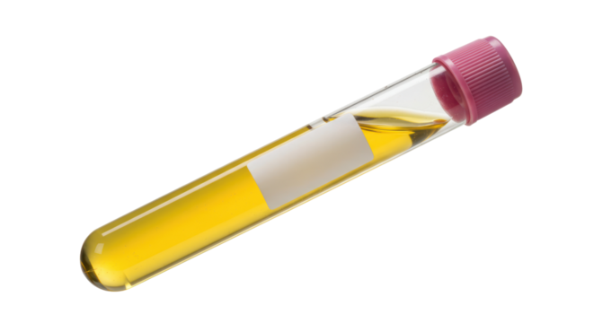 Isolated Test Tube with Liquid