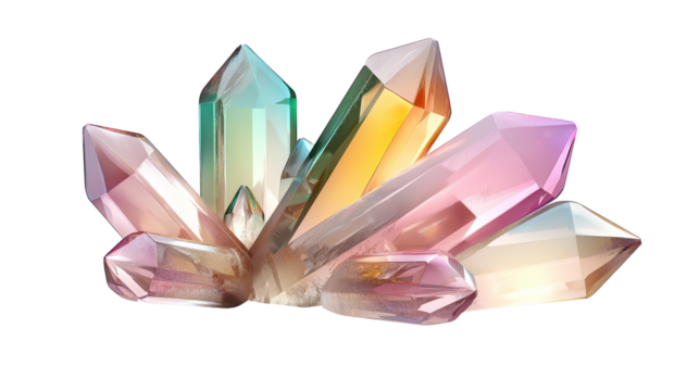 Mesmerizing macro photography of a sparkling crystal cluster on dark background