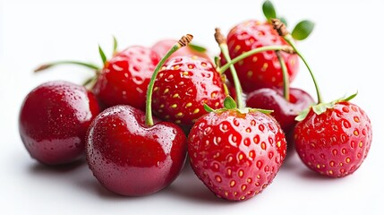 Spring berries are berries that have just appeared on the bushes, such as strawberries or cherries. 