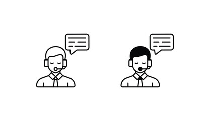 Customer Care icon design with white background stock illustration
