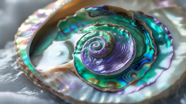 Detail of Haliotis Shell - Opulent Pearl Shell Background