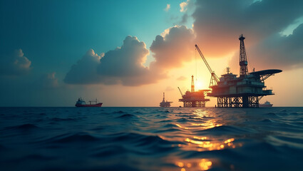 Fototapeta premium Comprehensive analysis of oil company profits and losses utilizing financial performance metrics market trends and cost management strategies to evaluate operational efficiency in Photo Stock Concep