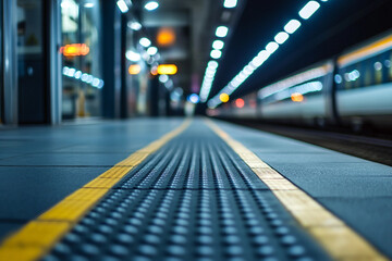 Empty street of car parking or train station in city made with generative ai