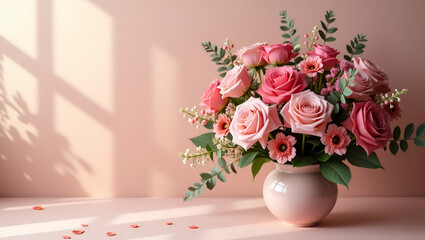 Elegant Mother's Day Bouquet Photography: Stunning Floral Arrangements with Vibrant Natural Lighting for Captivating Stock Images - Perfect for Your Creative Projects