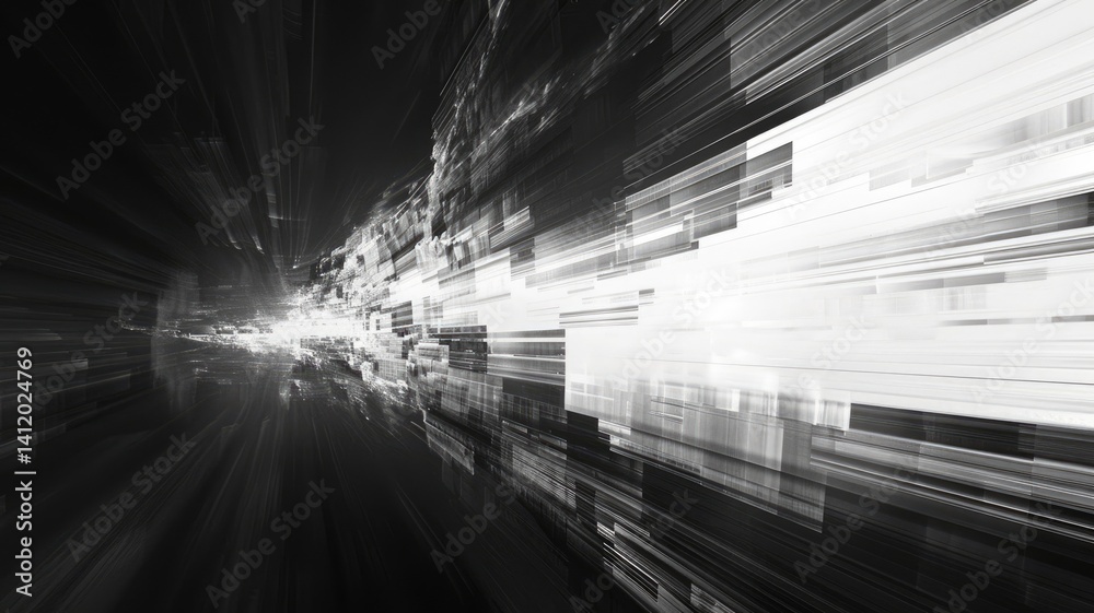 Poster abstract complex glitch with pixel effect in tech background use shading and glitches texture expres