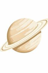 Fototapeta premium Artistic illustration of saturn with detailed rings