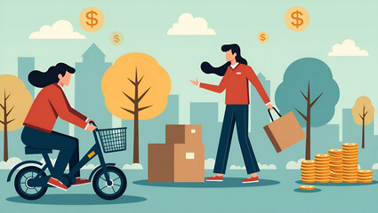 Visualizing Consumer Burden: Impact of Tariff Hikes on Global Household Budgets - Rising Costs, Reduced Purchasing Power & Fiscal Pressures in Photo Stock Concept