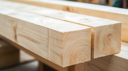 Carpenter measuring and cutting wooden beams for a framing project. Featuring skilled craftsmanship