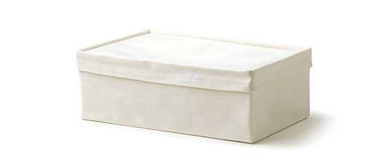 White Storage Box on White Background