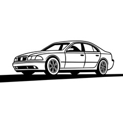 Silhouette car vector illustration