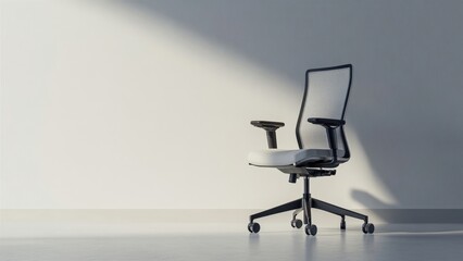 Modern Ergonomic Office Chair in Minimalist Workspace Setting