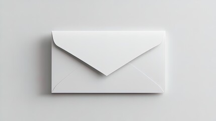 White Envelope on White Background