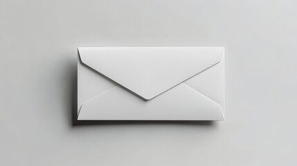 White Envelope on Gray Background