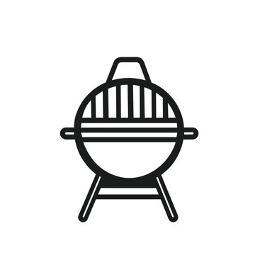 recommend clip art: Barbecue grill design, outdoor cooking illustration, minimalist line art on a white background