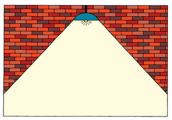 Chandelier on the background of a brick wall. Mockup.
