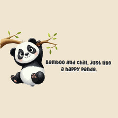 panda with bamboo t-shirt design © Kamal Asad