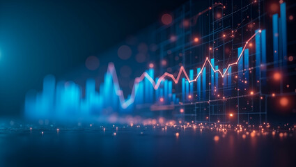 Sophisticated Mid-Year Marketing Review Visuals: Merging Data & Design for Corporate Strategy & Brand Evaluation - Photo Stock Concept
