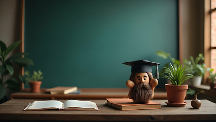 D?a del Maestro: A Modern Digital Composition Celebrating Teacher Contributions with Refined Artistry and Thoughtful Design, Featuring Empty Space for Customization