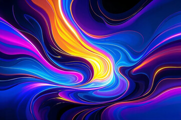 Fototapeta premium Dynamic abstract swirls with glowing edges and smooth shapes under cinematic lighting. Perfect for backgrounds.