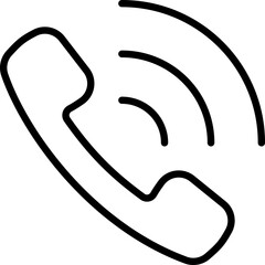 Fototapeta premium Telephone icon for communication and connectivity - Editable Stroke SVG, fully scalable.