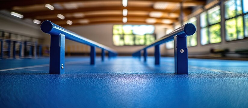 Blue Gym Parallel Bars, Gym Equipment