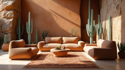 modern living room with fireplace