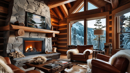 fireplace in the living room