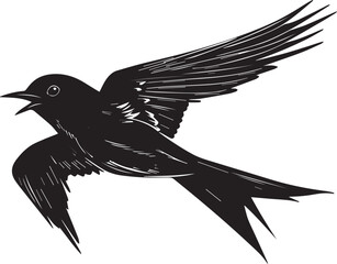 silhouette of flying birds