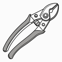Vector Illustration Of Metal Shears Tool Isolated On White Background Design