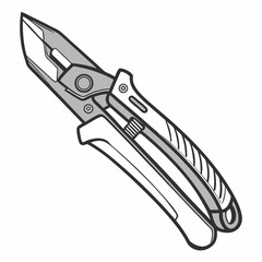 Obraz premium Illustration Of Cable Cutters For Electricians And Diy Projects Isolated On White