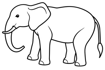 Elephant Outline Art