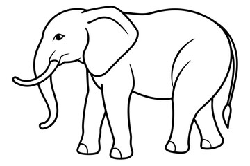 Elephant Outline Art