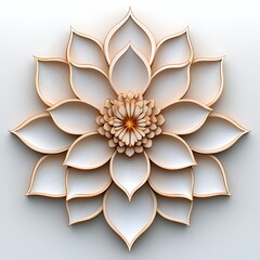 Intricate layered lotus mandala cutout design high resolution picture