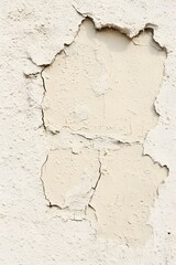 Obraz premium Cracked Beige Wall Texture Background Aged Plaster Surface