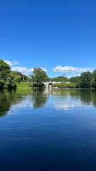 Lake in Oslo Vigeland or Frogner park during summer.
