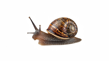 a close up of a snail on a transparent background, PNG image, PNG file, Generative art.