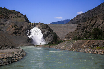 Image of hydraulic structures used as electricity generation and water treatment plants.