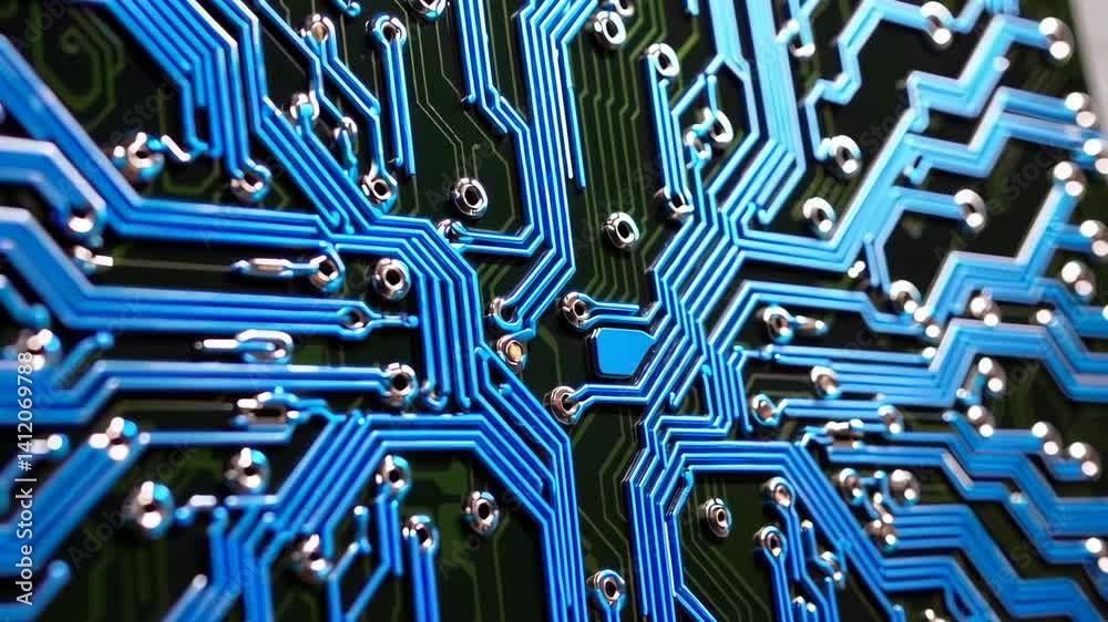 Poster dynamic circuit board pattern evolution in highresolution macro shot