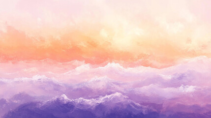 Obraz premium An abstract image showcasing swirling tendrils of smoke in a vibrant gradient of warm orange and cool purple