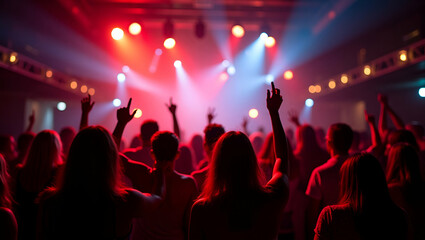 Dynamic Mid-Year Party Photo Stock: Engaging Event Energy with Sophisticated Lighting & Creative Composition for Festive Storytelling