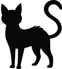 Standing Cat Clipart | Silhouette vector | Wildlife Animal Design

