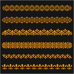 pattern, border, vector, frame, design, ornament, illustration, decoration, set, art, seamless, gold, element, floral, line, vintage, wallpaper, style, black, yellow, texture, card, flower, banner, sy