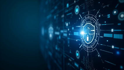 Obraz premium Proactive Cyber Attack Mitigation: Risk Assessment, Threat Neutralization & Digital Defense Systems for Enterprise Safety - Stock Image with Left Space