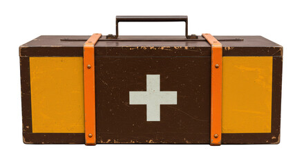 Isolated Vintage First Aid Kit
