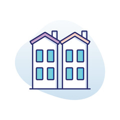 Townhouse Vector icon