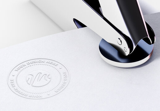 Embossing Stamp Mockup